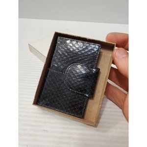 Vintage bleu Leather Key Case Box Holder - key wallt leather